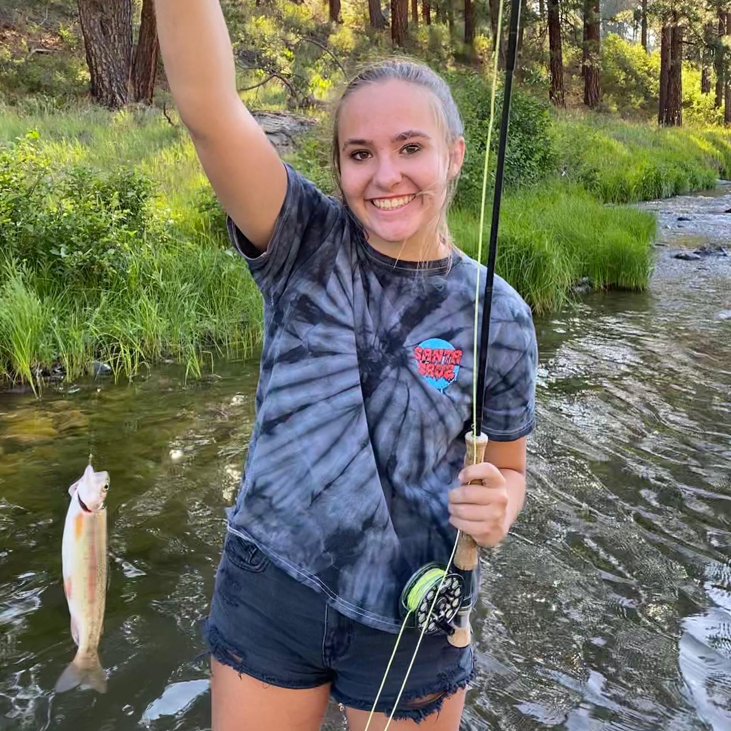 Awesome evening session with our @casthope group on the Big T… Ashley with  her first fish on the fly !!!!lots of smiles and high 5's as well as a few  fish to